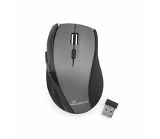 MediaRange MROS203 čierno-šedá / bezdrôtová optická myš / 1600dpi / USB / 5 tlačidiel