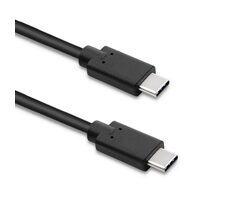 Qoltec 52351 USB-C - USB-C kábel 2m čierna / Dátový kábel / USB-C 3.1