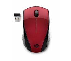 HP 220 červená / bezdrôtová myš / optická / 1600 dpi / USB