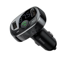 Baseus CCTM-01 Bluetooth MP3 FM Transmiter čierna / FM transmitter do auta / 2xUSB 3.4A