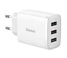 Baseus CCXJ020102 Compact Nabíjačka do siete 3xUSB 17W biela