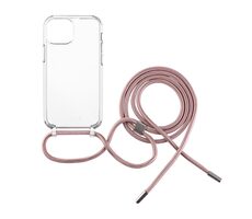 FIXED Pure Neck Puzdro s ružovou šnúrkou na krk pre Apple iPhone 12 mini