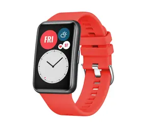 FIXED Silicone Strap Silikónový remienok pre Huawei Watch FIT červená