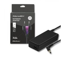 Qoltec 50073 Napájací adaptér pre notebooky Toshiba 65W 1.11m čierna / 19V / 3.42A / 5.5x2.5