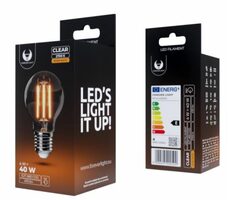 Forever LED žiarovka E27 A60 4W (teplá biela - clear) / Pätica E27 / 2700K / 4W / 470 lm / 15000h 