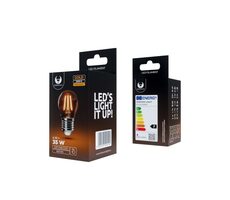 Forever LED žiarovka E27 G45 4W / Pätica E27 / 2200K / 4W / 400 lm / 15000h / Farba svetla Teplá Biela