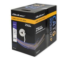 Qoltec 50359 UTP kábel 305m šedá / Cat6 / PVC