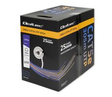Qoltec 50358 UTP kábel 305m šedá / Cat5E / PVC