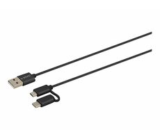 SAVIO CL-128 2v1 / kábel USB-A / USB-C / microUSB / 1 m