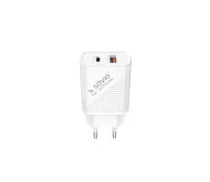 SAVIO LA-04 biela / sieťová nabíjačka / QC3.0+PD / USB-A / USB-C