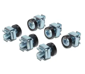 PremiumCord Montážna sada M6 (4x skrutka+plávajúca matka+podl.)