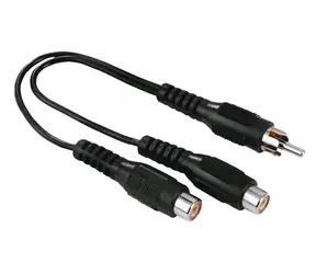Hama 223160 rozdvojka cinch vidlica - 2 cinch zásuvky čierna