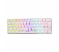 White Shark GK-2022 SHINOBI biela / Herná klávesnica / mechanická / 60% / RED Switch / US Layout / USB