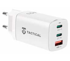 Tactical FlashBang GaN 65W biela / nabíjačka do siete / 2x USB-C / USB / 3A