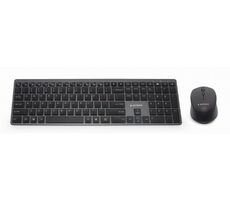 Gembird KBS-ECLIPSE-M500 / bezdrôtový set myš + klávesnica / US layout / čierna