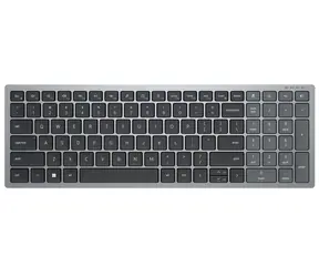 DELL KB-740 CZ šedá / Bezdrôtová klávesnica / CZ / QWERTZ / USB / Bluetooth