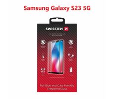 SWISSTEN FULL GLUE COLOR FRAME CASE FRIENDLY sklo pre SAMSUNG S911B GALAXY S23 5G čierna