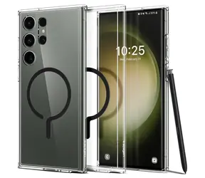 Spigen Ultra Hybrid OneTap MagSafe Ring ochranný kryt pre Samsung Galaxy S23 Ultra čierna