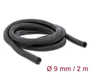 DeLock Samouzatváracie pletené opláštenie 2 mx 9 mm čierna