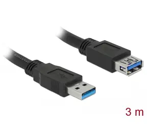 DeLock Predlžovací kábel USB 3.0 A (M) - USB 3.0 A (F) 3.0 m čierna