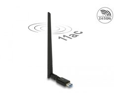 DeLock USB Dualband WLAN 867 + 300 Mbps s externou anténou