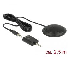 DeLock Konferenčný stolný mikrofón / všesmerový pre konferenciu / 3.5 mm stereo jack (M) / 3 pin