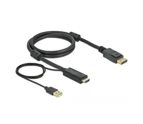 DeLock Kábel HDMI - DisplayPort 1m čierna
