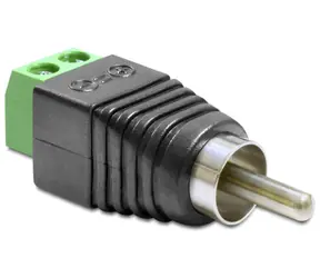 Delock Adapter RCA (F) - Svorkovnica s tlačidlom 2 pin