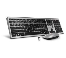 Connect IT CKM-9010-SL Combo strieborná / Set bezdrôtová klávesnica + myš / CZ + SK layout / USB / 1200 DPI