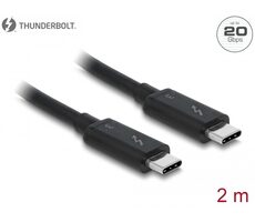 DeLock Thunderbolt 3 (20 Gb/s) USB-C kábel (M) - (M) 2m čierna / pasívny