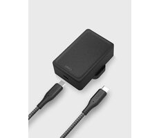 Uniq Versa Slim Kit USB-C PD 18W sieťová nabíjačka s USB-C 1.2m čierna / výstup USB C 3.0 - USB C 3.0 / Podpora PD / 18W