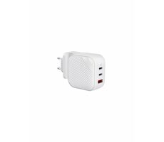 Uniq Verge Pro 66W GAN USB-C nabíjačka biela / výstupy 2x USB-C &amp; USB-A / podpora PD / 66W