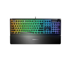 SteelSeries Apex 3 čierna / Herná klávesnica / Membránová / RGB podsvietenie / DE layout