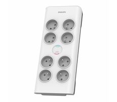 Philips SPN7080WA/60 biela / Prepäťová ochrana / 8 zásuviek