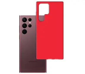 3mk Matt Case ochranný kryt pre Samsung Galaxy S23 Ultra strawberry/červená