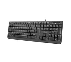 Natec Trout Slim čierna / drôtová klávesnica / US / USB / 1.8 m