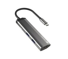 Natec Fowler Slim / Multiportový adaptér / 4K HDMI / 2 x USB 3.0 / 1x USB-C