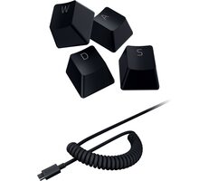 Razer PBT Keycap + Navinutý kábel čierna / sada náhradných klávesov + navinutý kábel USB-C-USB-A / vysokoprofilové / 120 ks