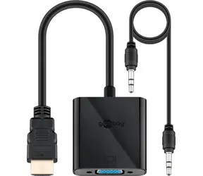 Goobay 68793 adaptér HDMI na VGA čierna