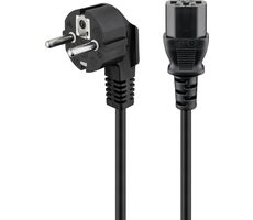 Goobay 68604 napájací sieťový kábel C13 IEC 1.5 m čierna / zahnutá zástrčka