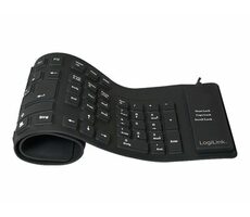 LogiLink ID0019A / Ohybná klávesnica / vodotesná / USB / PS2 / DE