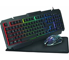 LogiLink ID0185 čierna / Herný set klávesnice a myši / RGB / DE