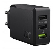 Green Cell GC ChargeSource 3 Nabíjačka čierna / QC / 30W / 3x USB