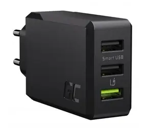 Green Cell GC ChargeSource 3 Nabíjačka čierna / QC / 30W / 3x USB