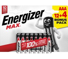 Energizer MAX AAA 12+4 zadarmo 1.5V alkalické / 16ks / LR03
