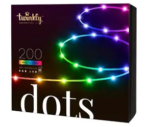 Twinkly Dots Smart LED priehľadná / Svetelná reťaz / 200x LED RGB / dĺžka 10 m / BT / Wi-Fi
