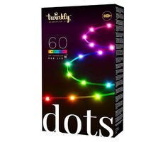 Twinkly Dots Smart LED čierna / Svetelná reťaz / 60x LED RGB / dĺžka 3 m / BT / Wi-Fi