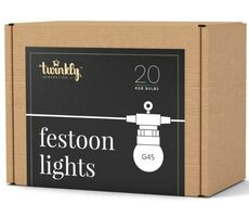 Twinkly Festoon SMART LED RGB 10 m čierna / Svetelná reťaz / 20x LED RGB / dĺžka 10 m / BT / Wi-Fi