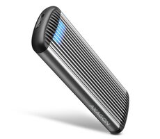 Axagon EEM2-SA, USB micro-B 3.2 Gen 1 - M.2 SATA SSD kovový RIBBED box, bezskrutkový
