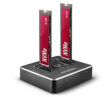 Axagon ADSA-M2C, USB-C 10Gbps - 2x M.2 NVMe SSD CLONE MASTER dokovacia stanica